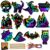 Max Fun Halloween Craft Scratch Paper Art for Kids Party Games Ornaments 96PCS Magic Rainbow Scratch Off Cards Paper Hanging Educational Toys Kit Halloween Party Supplies Birthday Gift