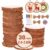 Max Fun Natural Wood Slices 30Pcs 2.4-2.8” Craft Wood Kit Christmas Ornaments Unfinished Predrilled with Hole Wooden Circles for Arts and Crafts Christmas Holiday Ornaments DIY Crafts
