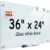 MaxGear 36″ x 24″ Glass Whiteboard Wall Mounted for Office Home Classroom