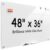 MaxGear 48″ x 36″ Glass Whiteboard Wall Mounted for Office Home Classroom