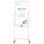 Maxtek Magnetic White Board on Wheels 48×24 Black Mobile Double-Sided Board