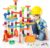 MaxTronic Marble Run for Kids,135 PCS Marble Maze Track Set – Educational Building Block Toys Set for Boys Girls STEM Learning (75 Blocks + 60 Marbles)