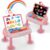 MAYESAR Magnetic Drawing Board for Toddlers 1-3, Double-Sided Toddler Art Easel with Magnetic Letters and Numbers, Chalkboard Learning Toy Gift for 1-3 Year Old Girls, Pink