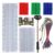 MB102 Full Size Breadboard Power Module Set includes 3 small boards and 65 flexible wires for circuit design power distribution prototype boards