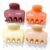 Mchaovau 4 Pcs 2″ Small Hair Claw Clips for Women Thin/Medium Thick Hair, Medium Non-Slip Cute Brown & Wine Red Stylish Hair Barrettes Accessories Ideal Gifts for Girls Daily Wear (Soft Jelly)