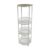 MCMUZKZS Rotating Side Stand Mobile Cart Utility Table Storage Shelf with Wood and Metal Frame Folding No Assembly and Four Caster Wheels Suitable for Bedside Sofa Narrow Gaps, Pure White