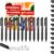 MCOLIMA Black Erasable Gel Pens, 12 Pack Retractable Erasable Pens Soft Black Ink, 0.7mm Fine Point Quick Dry, Clicker Pens for Note Taking, Work, Crossword Puzzles, School Office Supplies