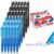 MCOLIMA Blue and Black Erasable Gel Pens Bulk, 36 Pack Retractable Erasable Pens, 0.7mm Fine Point Quick Dry Ink, Clicker Pens for Note Taking, Work, Office, Classroom School Supplies