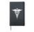 MD Caduceus Clinical Medical Symbol Hardcover Journal, Black