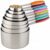 Measuring Cups Set of 8 Stainless Steel Stackable Nesting Measuring Cups