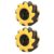 Mecanum Wheel Omnidirectional Smart Robot Car Parts Accessories Toy Components ABS Rubber 60mm 2.4in Diameter 2 Pairs Automated Vehicle Chassis Motion for TT Motor Coupling (1 Pair)