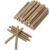 MECCANIXITY Wood Log Sticks 4 Inch Long 0.2-0.5 Inch Dia, Brown 30Pcs | Natural Wooden Craft Sticks with Bark Natural Twigs Rustic Wooden Branches for DIY Crafts Home Decor Festival