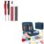 MECHEER 2 Pack Carpenter Pencils Mechanical Pencils with 12 Refills + 67 Pcs Knitting Kits Crochet Set with Yarn