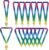 Medal Ribbons 24Pcs Polyester Medal Straps Award Neck Ribbons Lanyards with Alloy Clasps for Sport Party