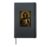 Medieval Times Knight with a Bob Haircut Funny Ren Faire Hardcover Journal, Black