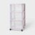 Medium Black 3 Drawer Rolling Utility Cart, Plastic Storage Drawer Cart with Casters, Portable Mobile Organizer for Bedroom, Office & Craft Room, No Assembly Required (Lavender)
