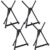 MEEDEN 4pcs Tabletop Easels, Metal Stand for Painting & Display, Aluminum Desktop Art Easel, Foldable Portable Tripod Stand for Canvas, Paintings, Photos, Books, Signs