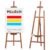 MEEDEN Easel Stand for Painting: A Frame Wooden Display Easel Stand for Canvas up to 59″, Adjustable Lyre Beech Wood Artist Easel with Brush Holder, Washer for Painting, Display, Wedding Sign, Walnut