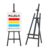 MEEDEN Heavy Duty Easel Black: Wood Art Easel for Painting and Display, Adjustable Angle and Height 57″ to 76″ H, Holds Canvas up to 43″,Holds 22 lbs