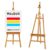 MEEDEN Large Painters Easel Adjustable Solid Beech Wood Artist Easel, Studio Easel for Adults with Brush Holder, Holds Canvas up to 48″