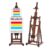 MEEDEN Studio H-Frame Easel -Adjustable Beech Wood Studio Art Easel, Painting Floor Easel Stand, Movable and Tilting Flat Available, Holds Canvas Art up to 77″,Classic Walnut