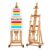 MEEDEN Versatile Studio H-Frame Easel – All Media Adjustable Beech Wood Studio Easel, Painting Floor Easel Stand, Movable and Tilting Flat Available, Holds Canvas Art up to 77″