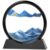 Meeitec Moving Sand Art, 3D Liquid Motion Deep Sea Sandscape Color Quicksand Decor, Round Glass Flowing Circle Sand Art Sandscapes Picture, Relaxing Desktop Home Office Work Decor, 7 inch Blue