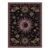 meejou Vacuum-Friendly, Square 8ft Washable Area Rug, Black Purple Beige