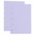 MEGAPENNA 100 Sheets A8 Punched Refill Paper Binder Paper [Light Purple]