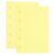 MEGAPENNA 100 Sheets A8 Punched Refill Paper Binder Paper [Light Yellow]
