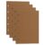 MEGAPENNA 200 Sheets A8 Punched Refill Paper Binder Paper [Brown]