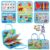 MEGRANATE Montessori Busy Board, Baby Busy Book Educational Learning Toys for Toddlers Quiet Book Activity Books Fine Motor Skills Toys for 3+ Year Old Kids (Blue)