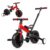 Meideli 6 in 1 Toddler Tricycle for 1-3 Years Old, Kids Tricycle with Push Handle, Training Wheels & Detachable Pedals, Birthday Gift for Boys Girls Red