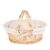 MEIEM Wicker Gift Baskets Empty Oval Willow Woven Picnic Cheap Easter Candy Storage Wine Basket with Handle Egg Gathering Wedding Basket (Natural)