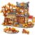 MEIEST Autumn House Building Blocks Set,Chinese Style Particle Construction Building Bricks Toy,Harvest Season Home Decoration