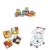 Melissa & Doug Pretend Grocery Set: 10 Play Food Cans with Lids, 21 Wooden Food Pieces with 4 Crates, and Metal Shopping Cart with Working Wheels