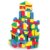 Melissa & Doug Wooden Building Blocks, 100-Piece Set of Sorting & Stacking Toys in 4 Colors and 9 Shapes, Classic Toddler Toys for Girls & Boys Ages 2+ – FSC Certified (Pack of 6)
