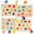 Melofaver 4 PCS Wooden Peg Puzzles for Toddlers, Montessori Kids Puzzle