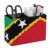 Melted Saint Kitts And Nevis Flag Desk Organizer PU Leather Caddy Holder