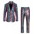 Mens 70 S Disco Costume Set Glitter Breathable Stretchy 2 Buttons