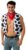Men’s Cowboy Accessories, Cowhide Vest, Red Bandana, Star Badge Set, M/L