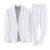 Men’s Lightweight Linen Blazer and Pants Set Loose Fit 1-Button White L