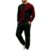 Men’s Round Neck Color Block Blouse and Wide Leg Pants 2 Piece Set
