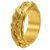 Men’s Thorn Vine Spinner Ring, Stainless Steel Textured Wide Band Ring