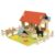 Mentari Toys – My First Country Farm – 16pc European-Style Wooden Barn Playset with Magnetic Pulley, Animals and Grassy Playmat – Imaginative Farm Play for Kids and Toddlers – Age 3+