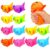 Meooeck 12 Pcs Mini Axolotl Stress Relief Balls Stretchy Salamander Fidget Sensory Items for Adults Soothing Office Stress Relief Back to School Birthday Party Favors(Chic Style,Flour)