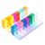 Meooeck 16 Pcs Rainbow Rectangular Acrylic Blocks, Translucent Colored Gem Blocks Building Stacking Sensory Train Prims Toys for Toddler Kids Montessori School Classroom Supplies