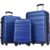 Merax 3 Piece Luggage Set,Hardside Expandable Suitcase Set,Deepblue