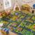 Merelax 8×10 Kids Car Area Rug, Grey Green City Road Rugs for Playroom Living Room Classroom Bedroom, Non Slip Kids Play Mat, Washable Rug, Educational City Traffic Map Fun Car Carpet for Ages 3-12