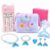 Mermaid Accessories for Girls, Mermaid Dress Up Accessories Set with Purse, Jewelry, Mirror Comb and Stickers, Princess Pretend Play Accessories for Birthday Party, Mermaid Gift for Girls Ages 3-12